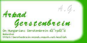 arpad gerstenbrein business card